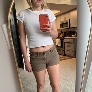 Army green shorts
